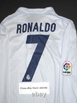 2016/2017 Adidas Real Madrid Cristiano Ronaldo Long Sleeve Jersey Shirt Home
