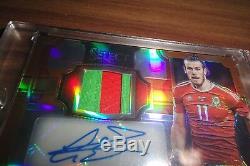 2017-18 Panini Select Soccer Gareth Bale Jersey Patch Auto /16 Wales Real Rare