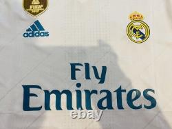 2017/18 Real Madrid Home L/S Player Issue Shirt Jersey No. 7 C. Ronaldo Size 12