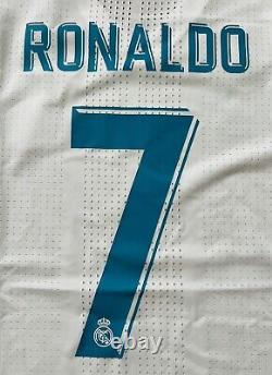 2017/18 Real Madrid Home Player Issue Shirt Jersey No. 7 Ronaldo Size 12 2XL Slim
