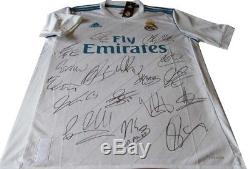 2017-18 Real Madrid home SHIRT / JERSEY Team Signed Auto autographed shirt COA