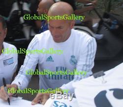 2017-18 Real Madrid team signed soccer jersey football Ronaldo Zidane +21 Proof