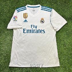 2017 2018 Real Madrid Ronaldo Jersey Shirt Kit Adidas Large L Home White La Liga