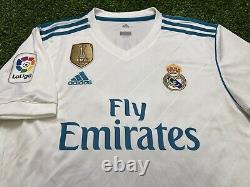 2017 2018 Real Madrid Ronaldo Jersey Shirt Kit Adidas Large L Home White La Liga