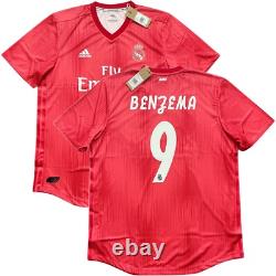 2018/19 Real Madrid Authentic Third Jersey #9 Benzema XL Player Issue 3rd NEW