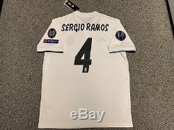 2018 2019 Real Madrid Sergio Ramos Jersey Shirt Kit Large Adidas L Ucl New White