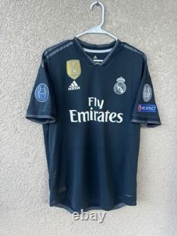 2018 Real Madrid Away Benzema Climachill Authentic Jersey Size L UCL