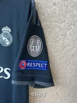 2018 Real Madrid Away Benzema Climachill Authentic Jersey Size L UCL