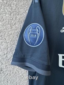 2018 Real Madrid Away Benzema Climachill Authentic Jersey Size L UCL