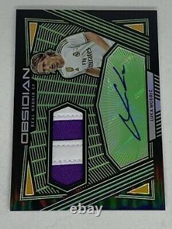 2019-20 Obsidian Luka Modric /15 Green 2 Color Jersey Auto Real Madrid Rare