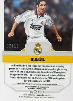 2019-20 Obsidian Soccer Raul Aurora Auto #7/10 Jersey Number! Real Madrid