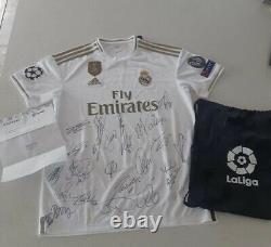 2019-20 Real Madrid Champions League Jersey Signed By The 1st Team Please Read