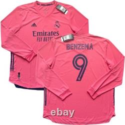 2020/21 Real Madrid Authentic Away Jersey #9 Benzema 2XL Long Sleeve UCL NEW