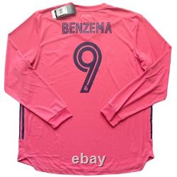 2020/21 Real Madrid Authentic Away Jersey #9 Benzema 2XL Long Sleeve UCL NEW