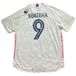 2020/21 Real Madrid Authentic Home Jersey #9 Benzema XL Player Issue Adidas NEW