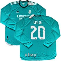 2021/22 Real Madrid Authentic 3rd Jersey #20 Vini Jr. 2XL UCL Long Sleeve NEW