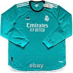 2021/22 Real Madrid Authentic 3rd Jersey #20 Vini Jr. 2XL UCL Long Sleeve NEW