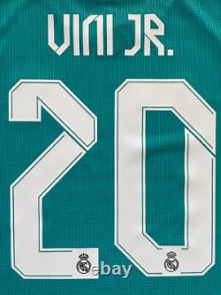 2021/22 Real Madrid Authentic 3rd Jersey #20 Vini Jr. 2XL UCL Long Sleeve NEW