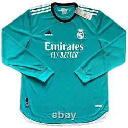 2021/22 Real Madrid Authentic 3rd Jersey #20 Vini Jr. Large UCL Long Sleeve NEW