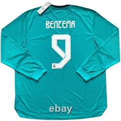 2021/22 Real Madrid Authentic 3rd Jersey #9 BENZEMA 2XL UCL Long Sleeve NEW