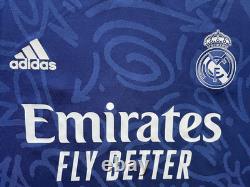 2021/22 Real Madrid Authentic Away Jersey #20 Vini Jr 2XL Long Sleeve Player Kit