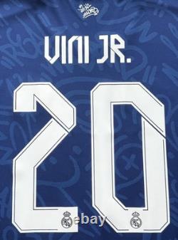 2021/22 Real Madrid Authentic Away Jersey #20 Vini Jr 2XL Long Sleeve Player Kit