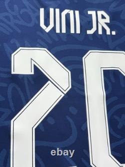 2021/22 Real Madrid Authentic Away Jersey #20 Vini Jr 2XL Long Sleeve Player Kit