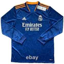 2021/22 Real Madrid Away Jersey #20 Vini Jr. Large Adidas UCL Long Sleeve NEW