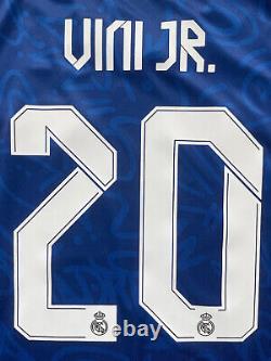2021/22 Real Madrid Away Jersey #20 Vini Jr. Large Adidas UCL Long Sleeve NEW