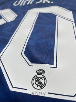 2021/22 Real Madrid Away Jersey #20 Vini Jr. Small Adidas UCL Long Sleeve NEW