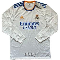 2021/22 Real Madrid Home Jersey #20 Vini Jr. Large Adidas UCL Long Sleeve NEW