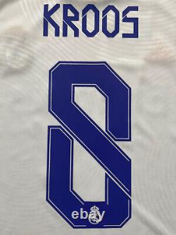 2021/22 Real Madrid Home Jersey #8 Kroos 2XL Adidas UCL Long Sleeve NEW