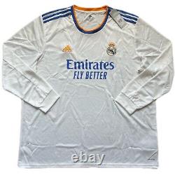 2021/22 Real Madrid Home Jersey #9 BENZEMA 3XL Adidas UCL Long Sleeve NEW