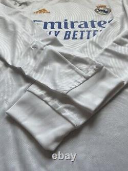 2021/22 Real Madrid Home Jersey #9 BENZEMA 3XL Adidas UCL Long Sleeve NEW