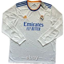 2021/22 Real Madrid Home Jersey #9 BENZEMA XL Adidas UCL Long Sleeve NEW
