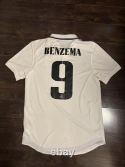 2022-2023 Authentic Adidas Real Madrid Karim Benzema Kit Jersey Shirt HF0292