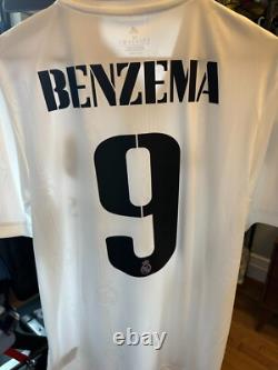 2022-23 Adidas Real Madrid Home Benzema #9 Jersey Champions League NWT Medium