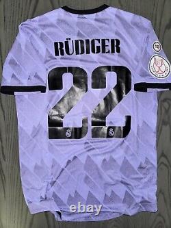 2022/23 Adidas Real Madrid Rüdiger Match Issue Copa Del Rey Away Jersey