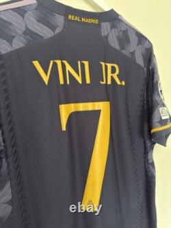 2023 2024 Adidas Real Madrid PLAYER ISSUE Away Soccer Jersey VINI JR LARGE UCL 2023 2024 Adidas Real Madrid PLAYER ISSUE Away Soccer Jersey VINI JR LARGE UCL