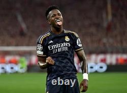 2023 2024 Adidas Real Madrid PLAYER ISSUE Away Soccer Jersey VINI JR LARGE UCL