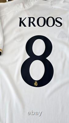2023/24 Adidas Real Madrid #8 KROOS Champions League Home Soccer Jersey Size XL