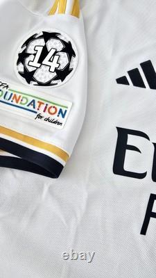 2023/24 Adidas Real Madrid #8 KROOS Champions League Home Soccer Jersey Size XL