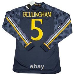 2023/24 Real Madrid Away Jersey #5 Bellingham Small Long Sleeve Champions League