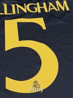 2023/24 Real Madrid Away Jersey #5 Bellingham Small Long Sleeve Champions League