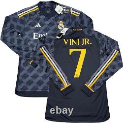 2023/24 Real Madrid Away Jersey #7 Vini Jr. Small Long Sleeve Champions League