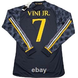 2023/24 Real Madrid Away Jersey #7 Vini Jr. Small Long Sleeve Champions League