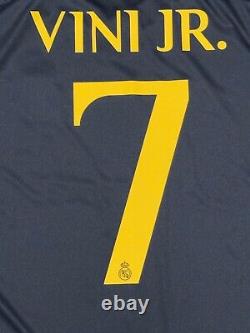 2023/24 Real Madrid Away Jersey #7 Vini Jr. Small Long Sleeve Champions League