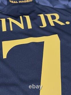 2023/24 Real Madrid Away Jersey #7 Vini Jr. Small Long Sleeve Champions League