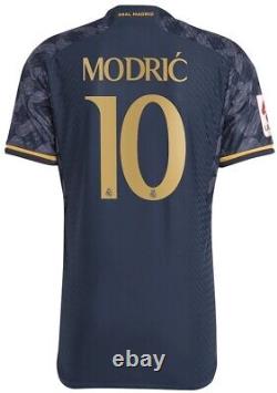 2023/24 Real Madrid Away Jersey, MODRIC 10, Player's Version, Large (Slim Fit)