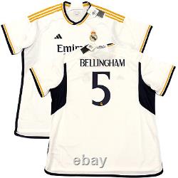 2023/24 Real Madrid Home Jersey #5 Bellingham 3XL Adidas Soccer Champions League